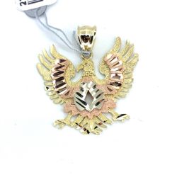 10Kt Tri Color Gold Eagle Pendant 3.40g 21974218