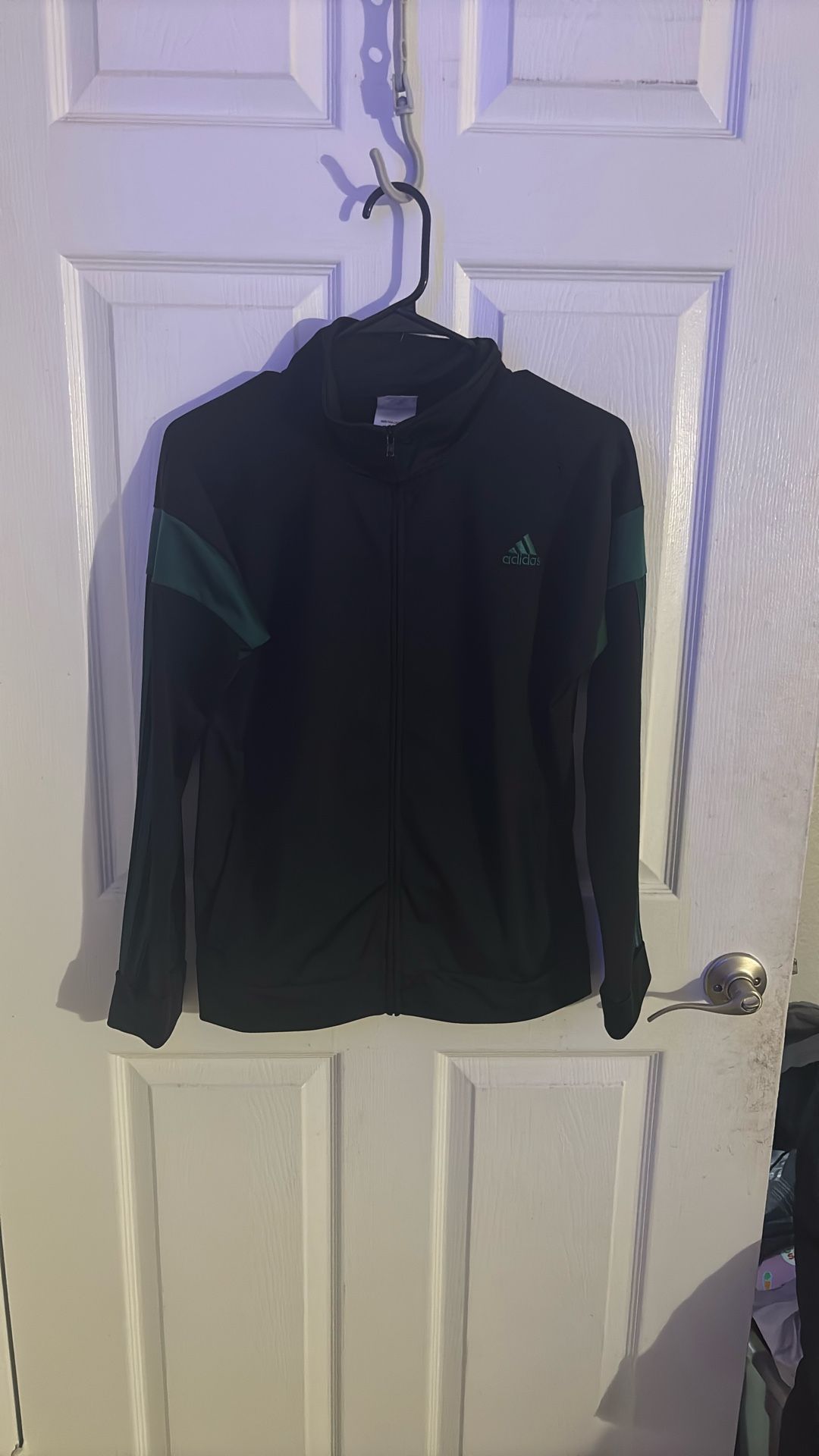 Adidas Zip Up Black And Dark Green