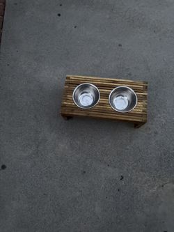 Wooden Pet Feeding Station Must Pick Up Tomorrow