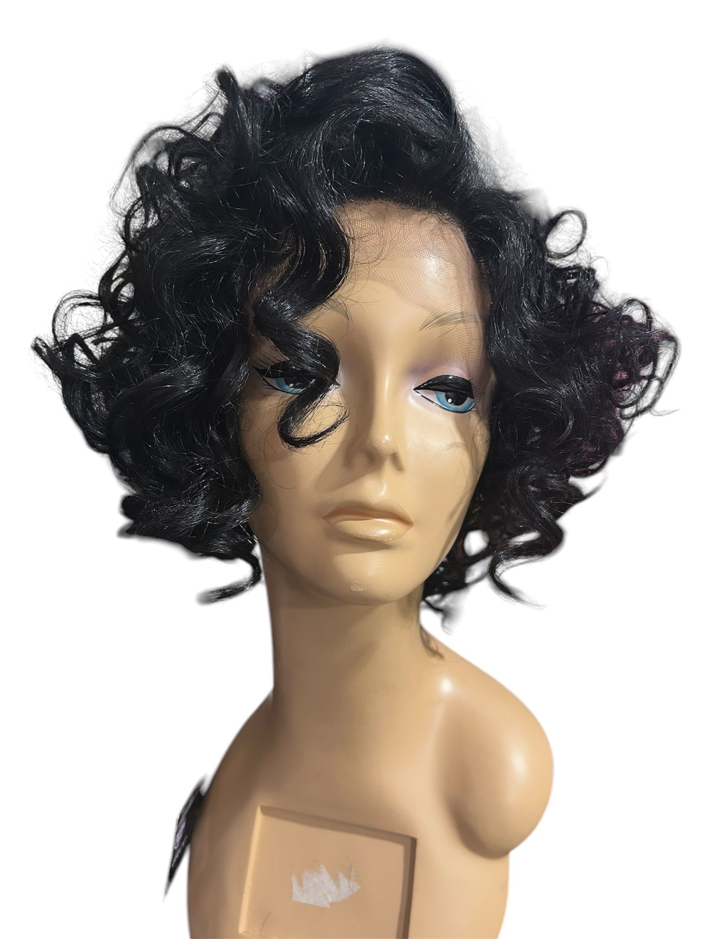 Beautiful Curly Bob Cut Lace Front Wig