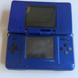 Nintendo DS Original Blue Handheld Game Console NTR-001 Hinge Broken PARTS/REP