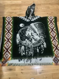 Poncho with Indian design