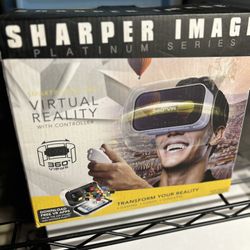 Sharper Image Smartphone 360 Virtual Reality Headset (with Earbuds & Controller)