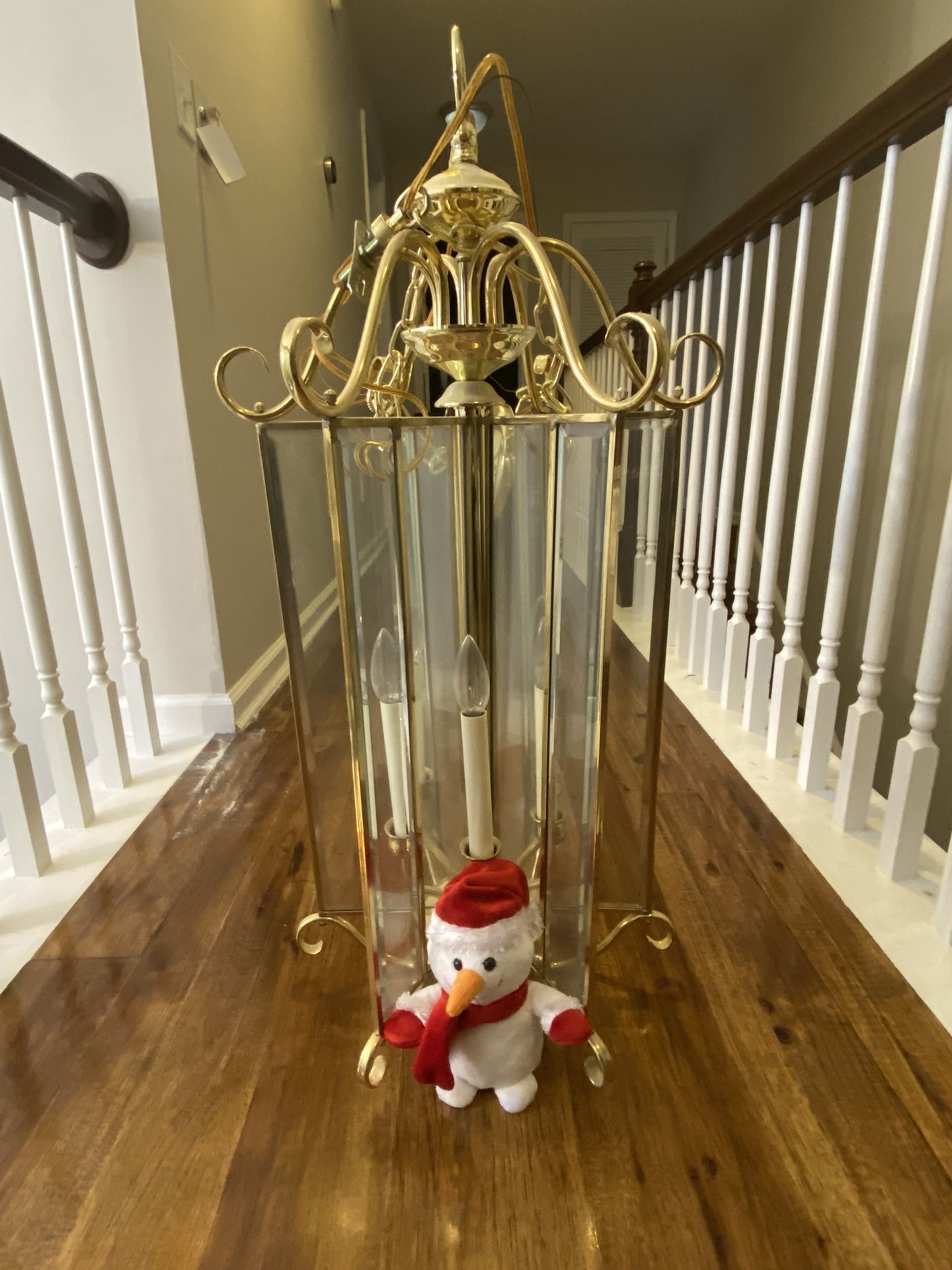 Brass chandelier 