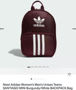 Mini Adidas Backpack 🎒 Original Color Burgundy &white 