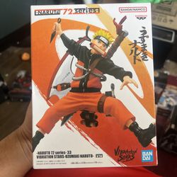 Banpresto Naruto Shippuden Vibration Stars figure of Naruto Uzumaki, specifically from the "Naruto 72 series". 
