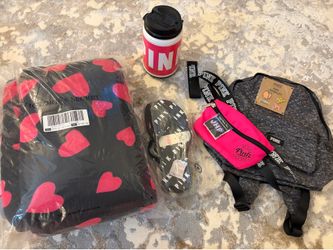 NWT Victorias Secret PINK -NWT Victoria’s Secret PINK - Backpack Blanket Mug Sandals Fanny Pack LOT