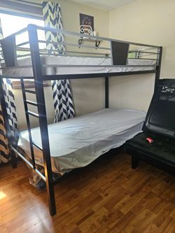 Metal Bunk Bed Frame Twin Over Twin
