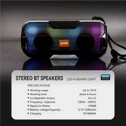 Portable Bluetooth Speakers with Light, Wireless Bluetooth Speaker，Wireless Bluetooth Speakers V5.1USB Card, Micro SD Card and FM Radio, Bluetooth for