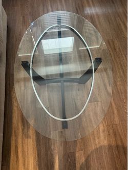 Glass Table with End Tables Set