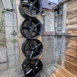 Foose C8 Matte Black Mustang Wheels