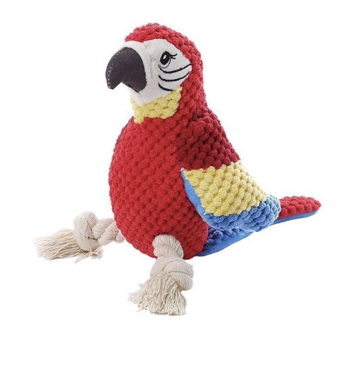 Cute Plush Dog Squeak Toy Cartoon Parrot Teeth Cleaning Toy Chewing Toy