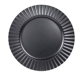 Matte Black Fluted Charger Plates