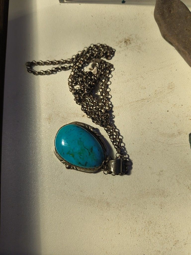 Silver Turquoise Pendant