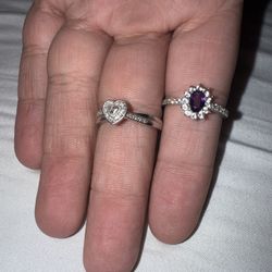 Silver Rings With Lab-grown Diamonds 