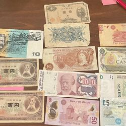 Vintage and Antique Foreign coins and Currency