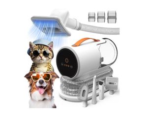 Dog Vacuum for Shedding Grooming, 12000Pa Suction Dog Grooming Kit, Pet Hair Vacuum with 4 Tools, 2L Dust Cup, 3 Levels