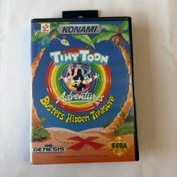 Tiny Toon Adventures Buster’s Hidden Treasure Sega Genesis CIB Complete Tested