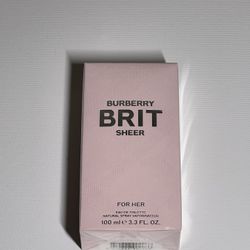 Burberry Brit Sheer 3.4oz Perfume New 