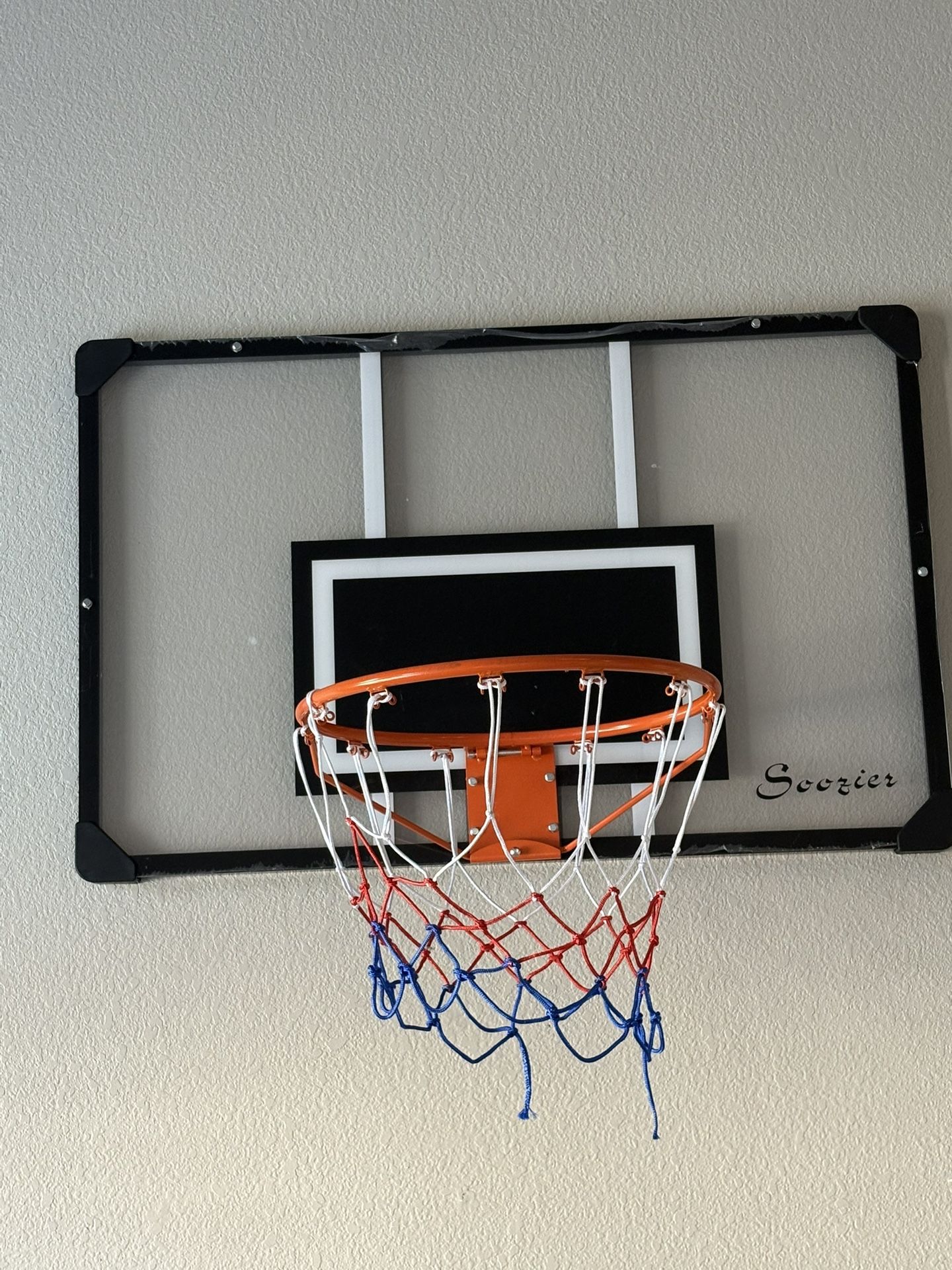 Wall Mounted Basketball Hoop Shatter Proof Backboard And All Weather Net