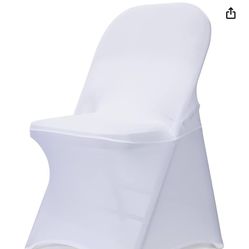 White Spandex Folding Chair Covers - 29 PCS
