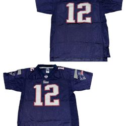 Reebok New England Patriots Tom Brady #12 Jersey Youth Boys XL 18/20