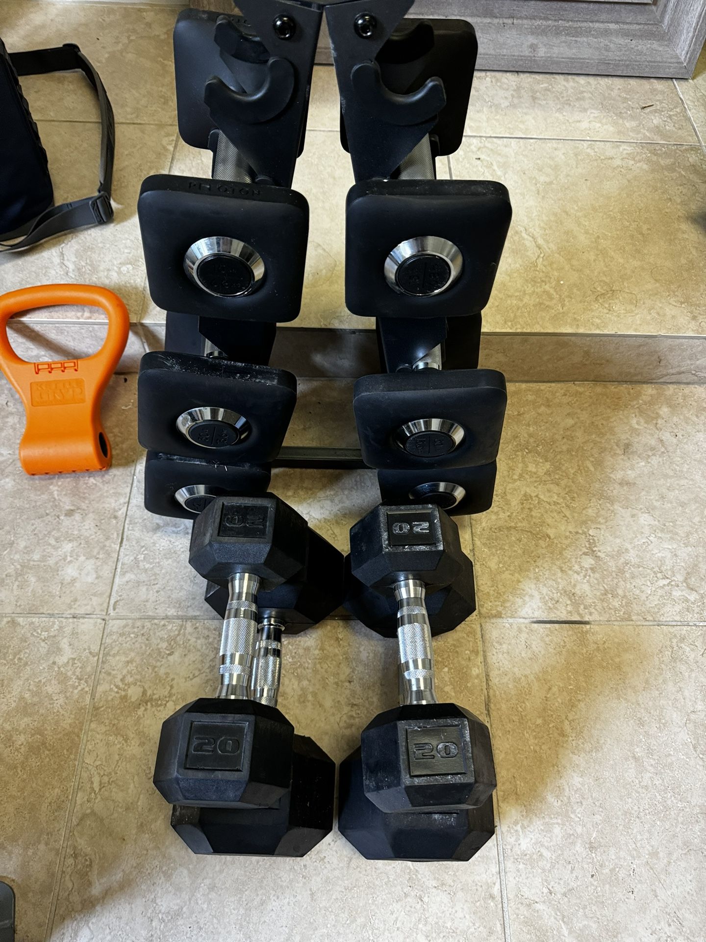 Peloton Dumbbells And Rack