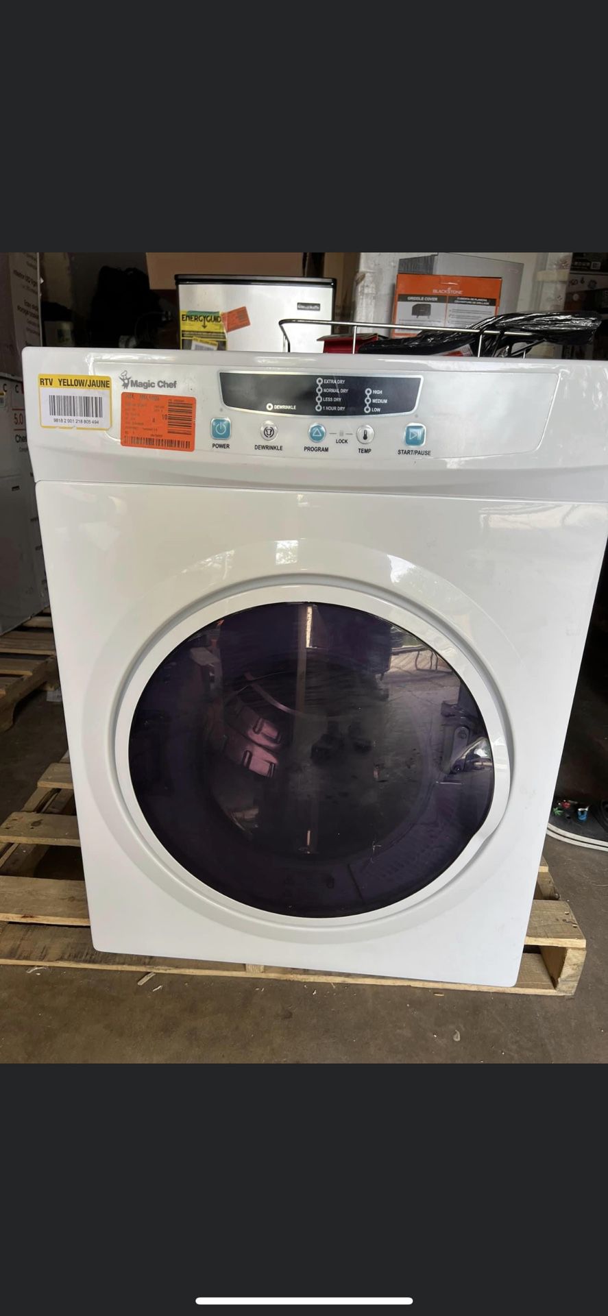 Magic Chef Compact 3.5 cu. ft. Electric Dryer in White Price230$ Detalle in the picture