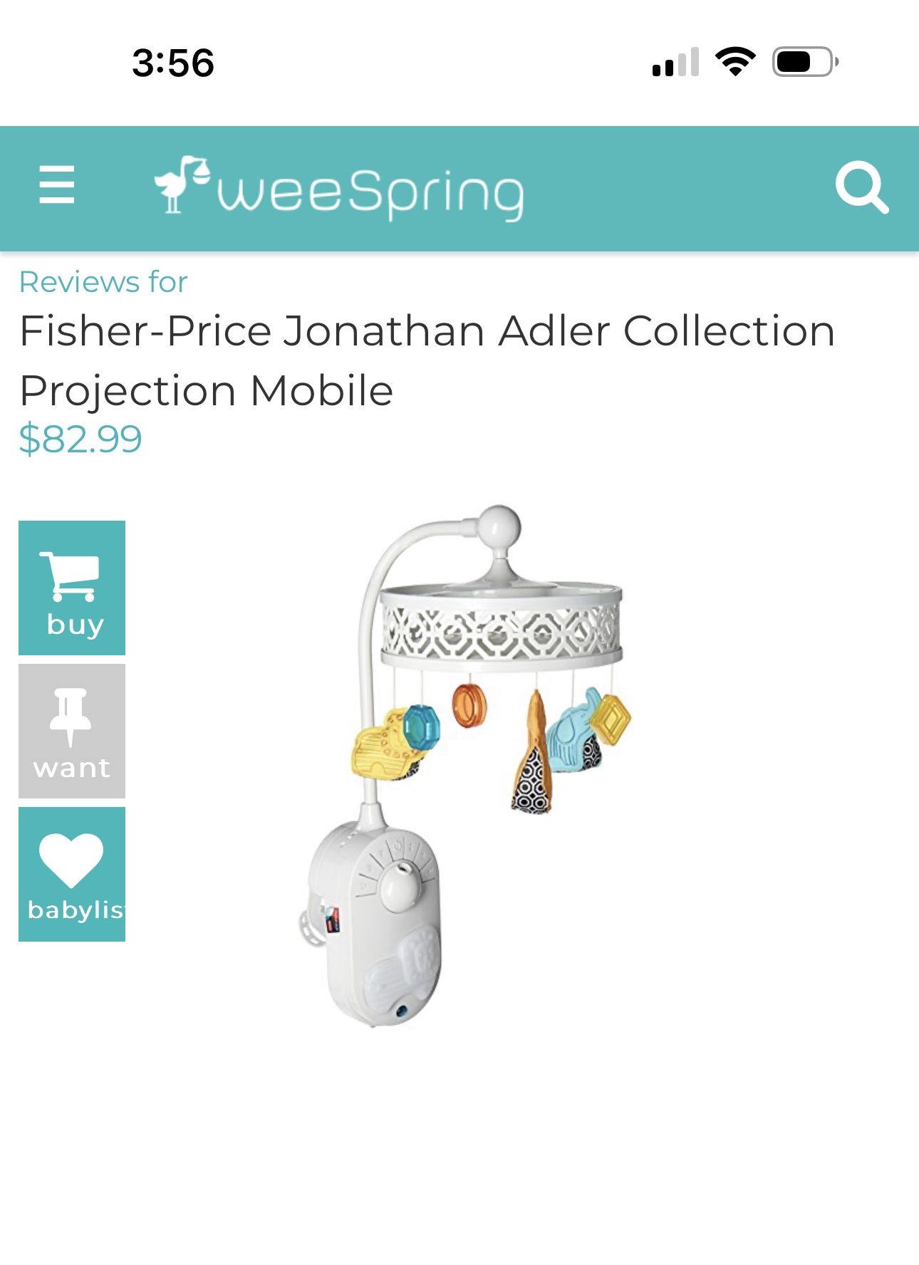 Fisher price jonathan adler cheap mobile