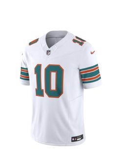 Men’s Nike On Field Tyreek Hill #10 Miami Dolphins White Jersey 3XL