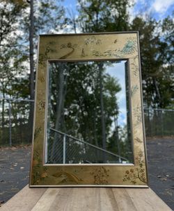 Stunning LaBarge Chinoiserie Wall Mirror Signed K Widing