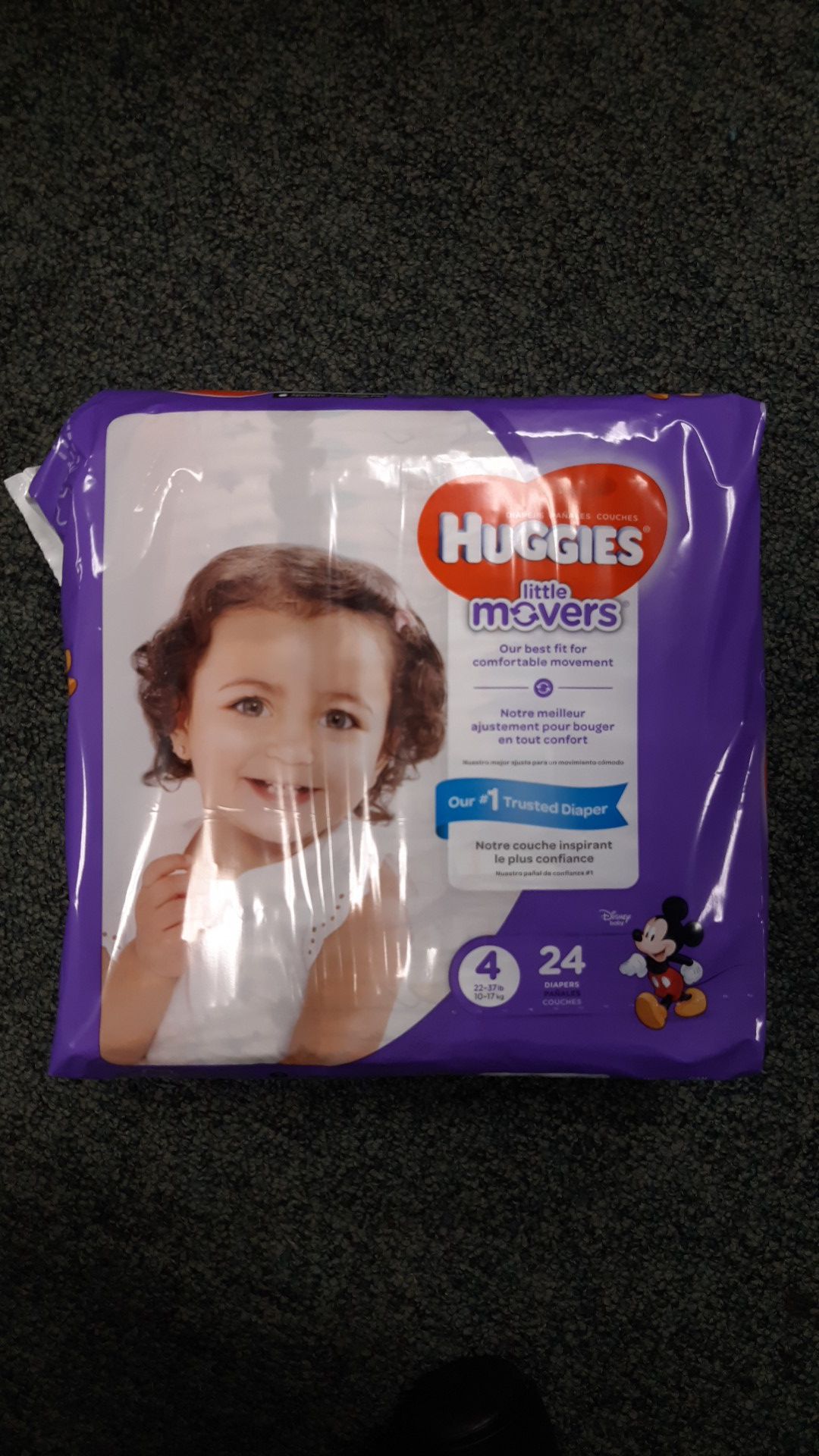 Huggies Diapers Size 4 little movers 96 per case
