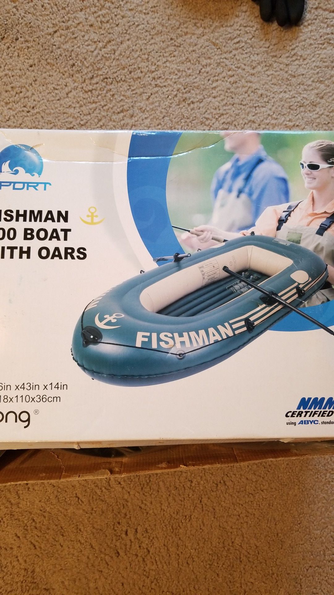 Fishman inflatable fishing boat