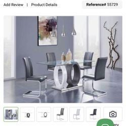 OFERTA!!Modern Glass Dining Set – $350 (Great Deal!) 