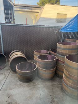 1/2 barrel planters
