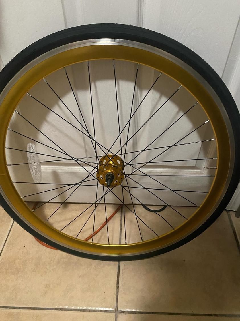 Gold Fixie Wheel