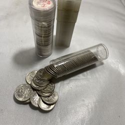 Lot Of 3x Rolls Of 90% Silver UNC Dimes 