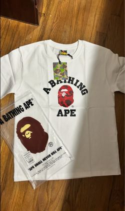 White And Red Bape Tee Shirt