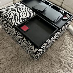 Zebra Storage Ottoman