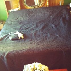 king size black satin  comforter set