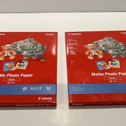 2 Canon Matte Photo Paper, 8.5 x 11 Inch, 50 Count (7981A004) (2 PACKS)
