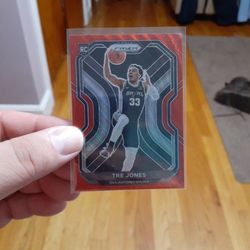 Tre Jones Red Wave Prizm. New Condition 