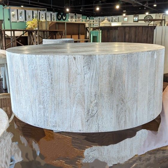 Round Wooden Coffee Table 