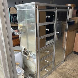 Cosmo Mirror Armoire, 4 Drawers & 2 Doors