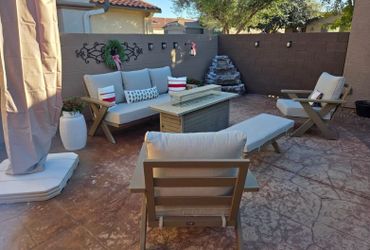 Aluminum Beige Outdoor Conversation Patio Furniture Set *New*