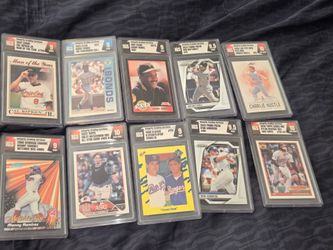 LOT Of 10 SLABS BASEBALL CARDS lGS INTEGEITY GRADING SERVICE 80s Legends Stars all 9 or higher! Act fast as this ALL BASEBALL slab wonderful lot will
