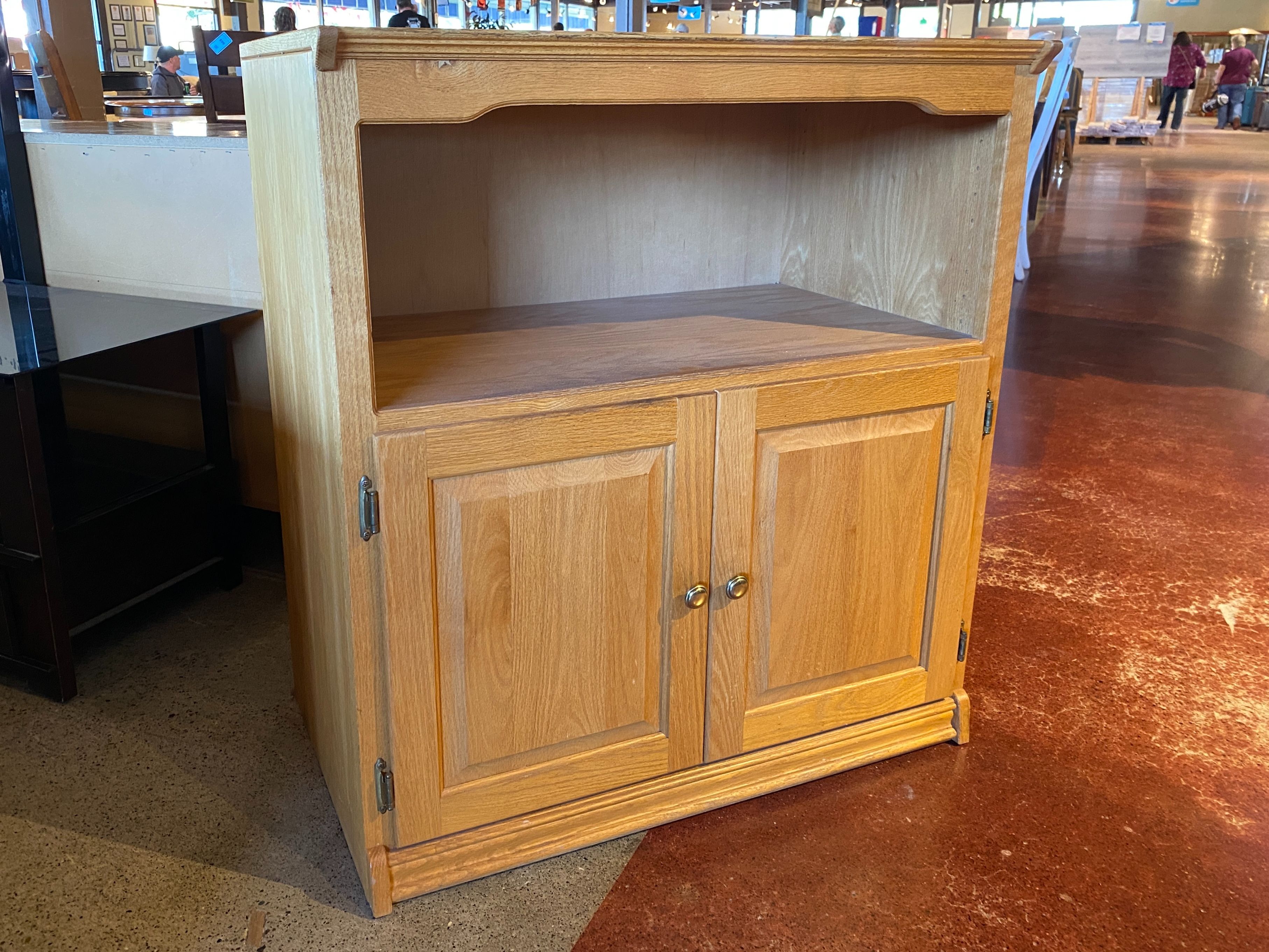 Stout & Sturdy Blonde Storage Cabinet w/ Cubby Shelf