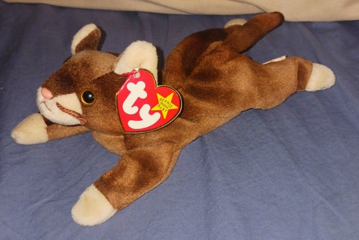 Rare Vtg 1997 Ty Beanie Baby Pounce TAG ERRORS