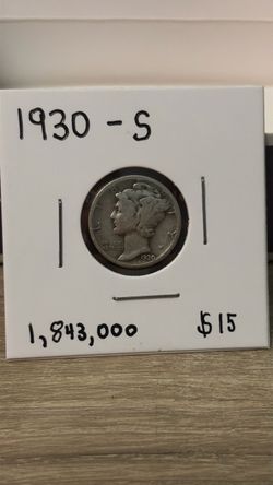 1930 S Mercury Dime 90% Silver