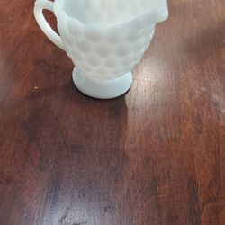 Vintage Bubble Milk Glass Creamer